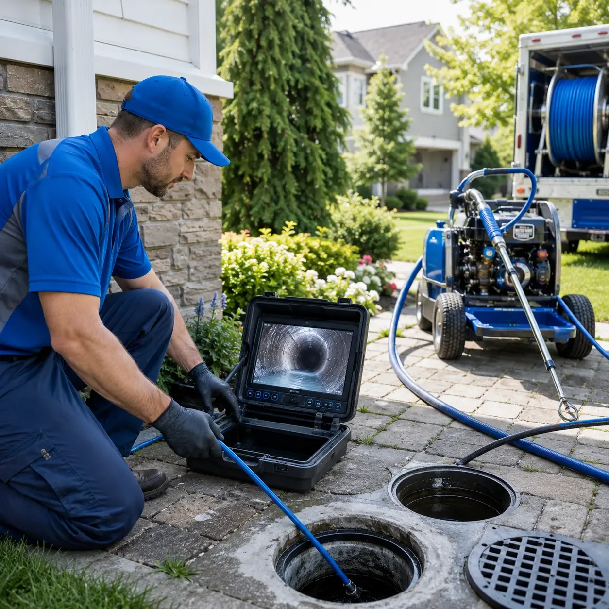Outdoor drain cleaning professionals serving Emmett, MI